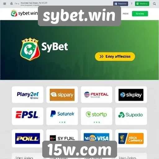 Opções de pagamento disponíveis no site sybet.win
